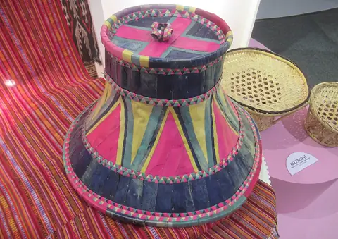 Yakan woven hats and textiles made in Basilan