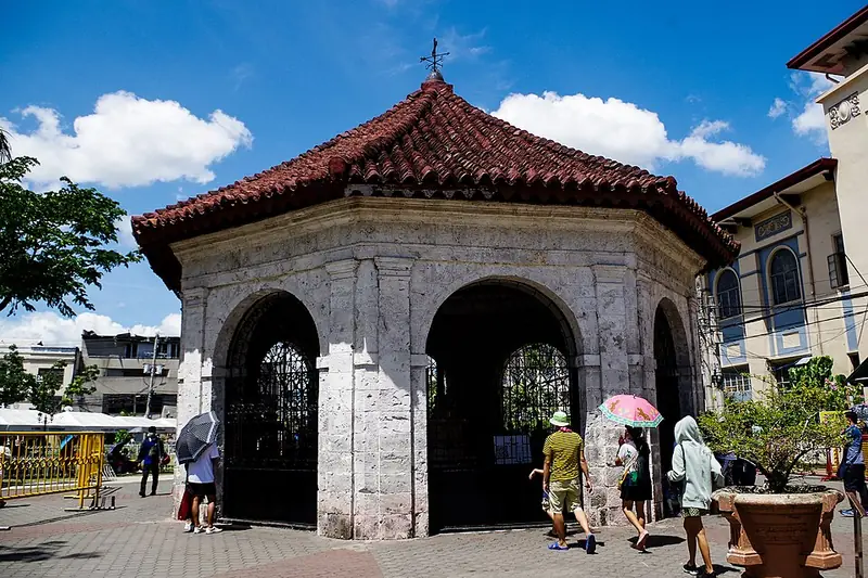 The octagonal stone kiosk housing Magellan's Cross, Cebu City