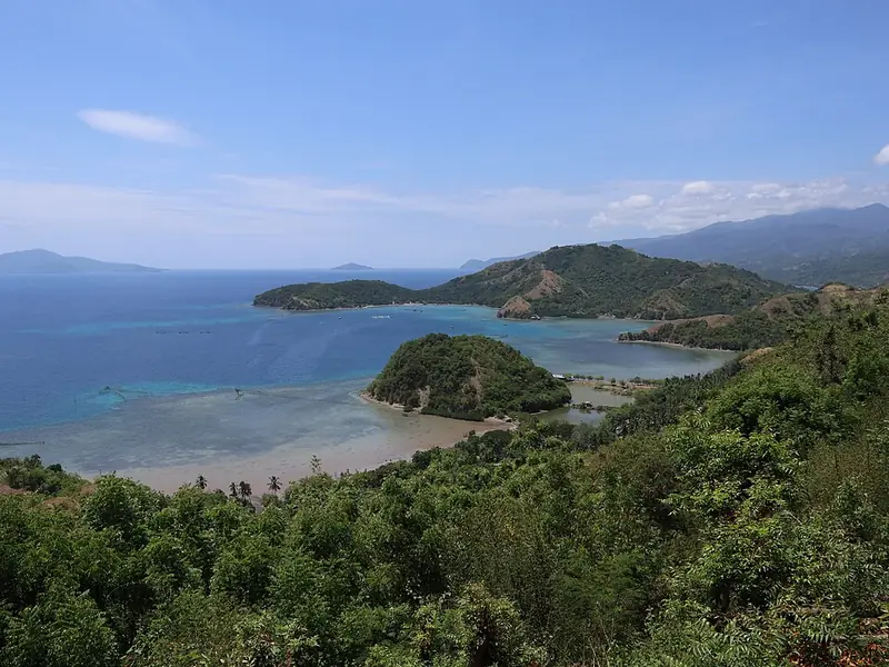 The Sleeping Dinosaur headland above Pujada Bay, Mati