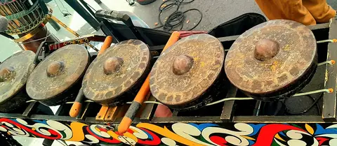A set of kulintang gongs