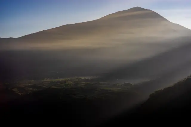 Sunrise over Claveria with Mount Sumagaya, Misamis Oriental