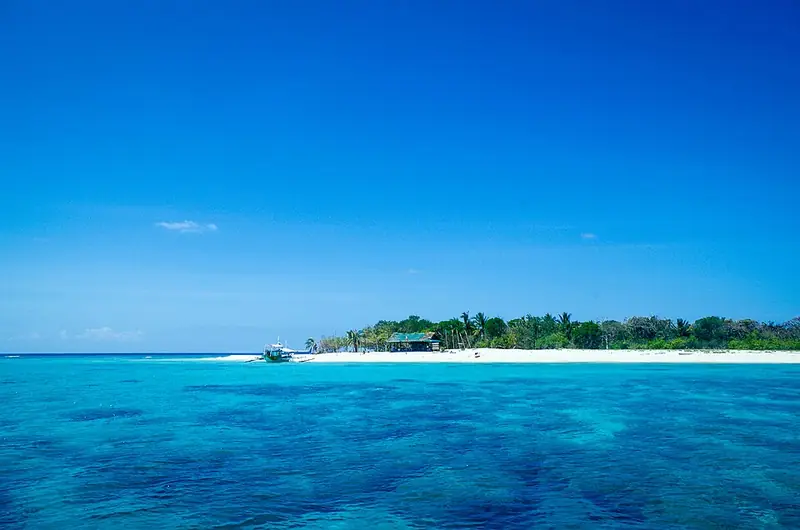 Clear shallow water over Apo Reef