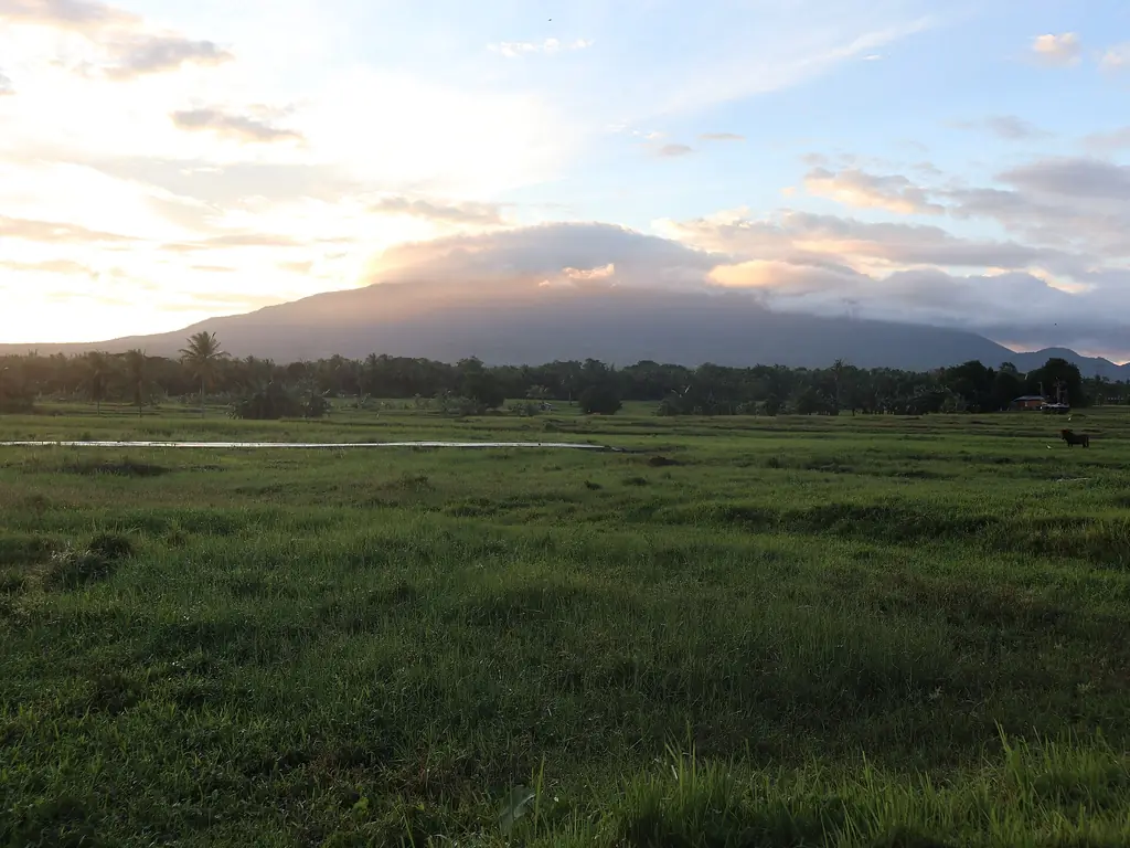 Mount Banahaw at sunset, seen from Tayabas, Quezon