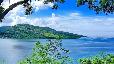 A green headland on Sarangani Bay on the road to Glan